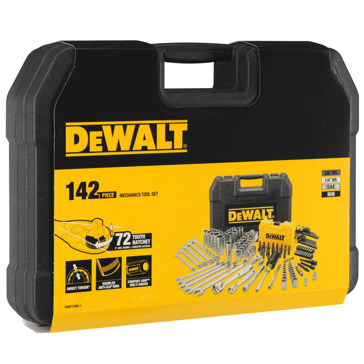 DeWALT Topnøglesæt 1/4" + 3/8 2 DeWALT Topnøglesæt 1/4" + 3/8 - Billede 2