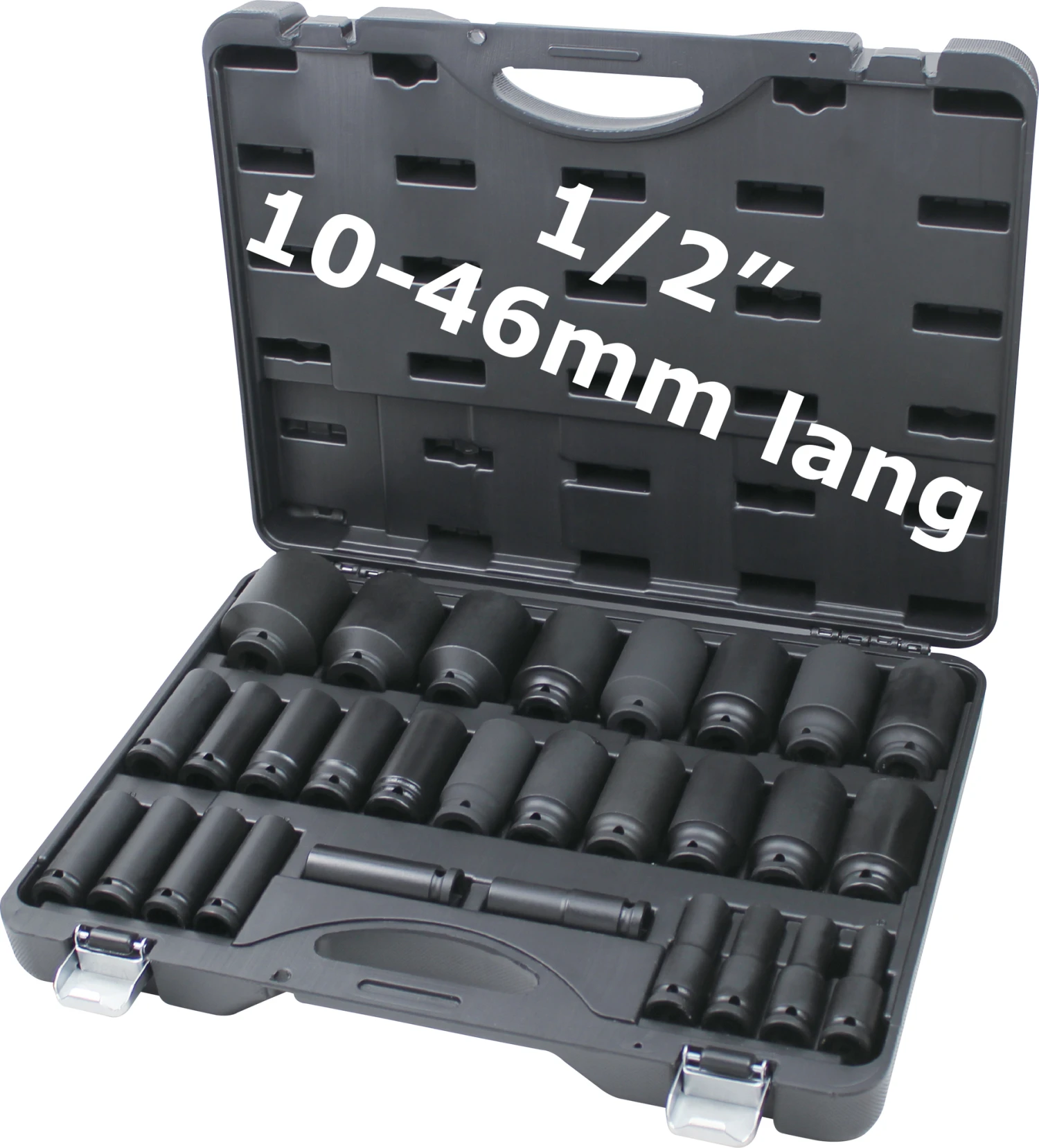 Bato Slagtoppesæt 1/2" X 10-46 Mm Lang, 29 Dele 1 Bato Slagtoppesæt 1/2" X 10-46 Mm Lang, 29 Dele