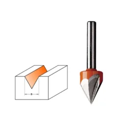 CMT Skriftfræser V-form HM Ø12,7mm 60° K8