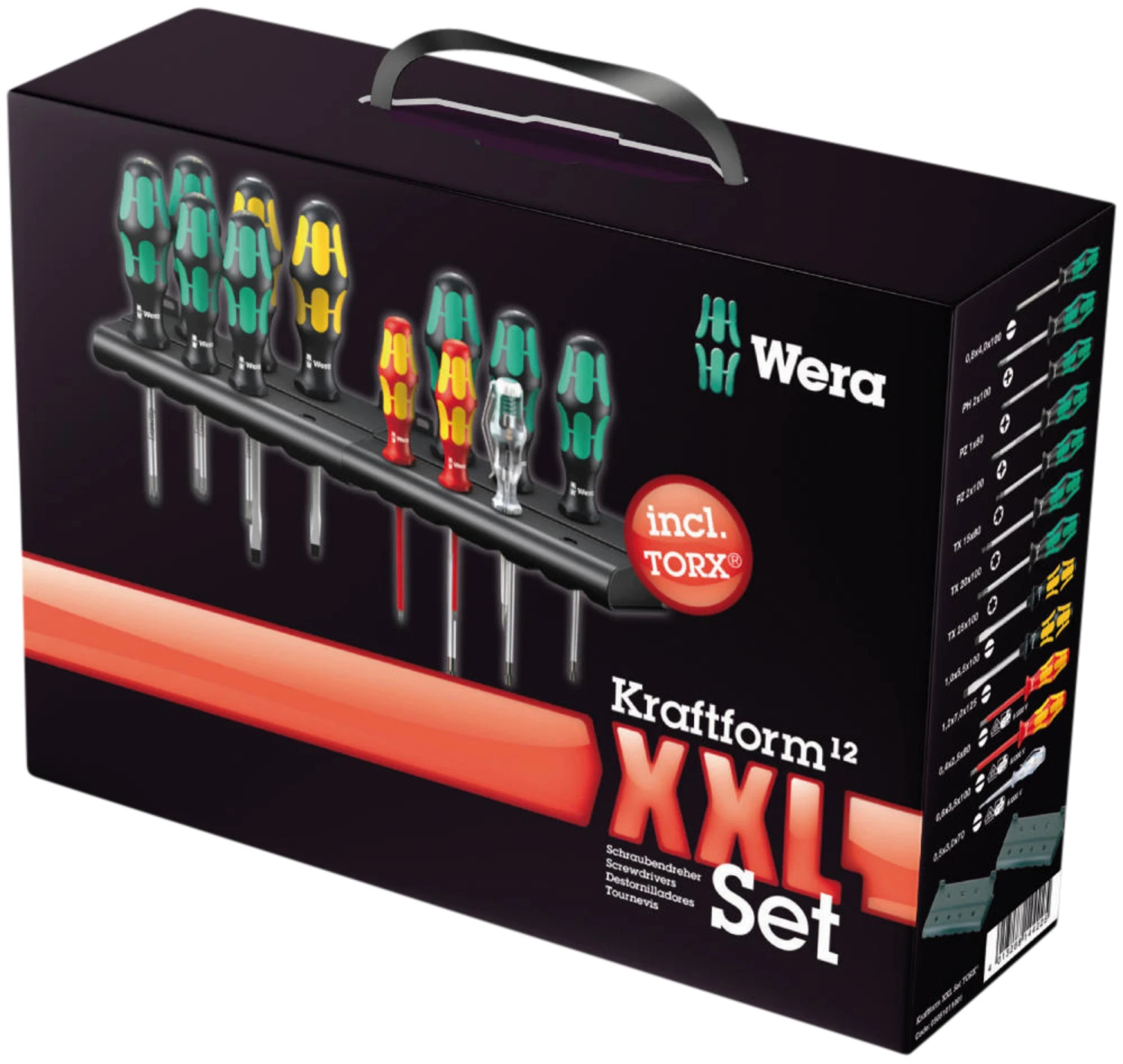 Wera Skruetrækkersæt Kraftform Xxl, 14 Dele 2 Wera Skruetrækkersæt Kraftform Xxl, 14 Dele - Billede 2