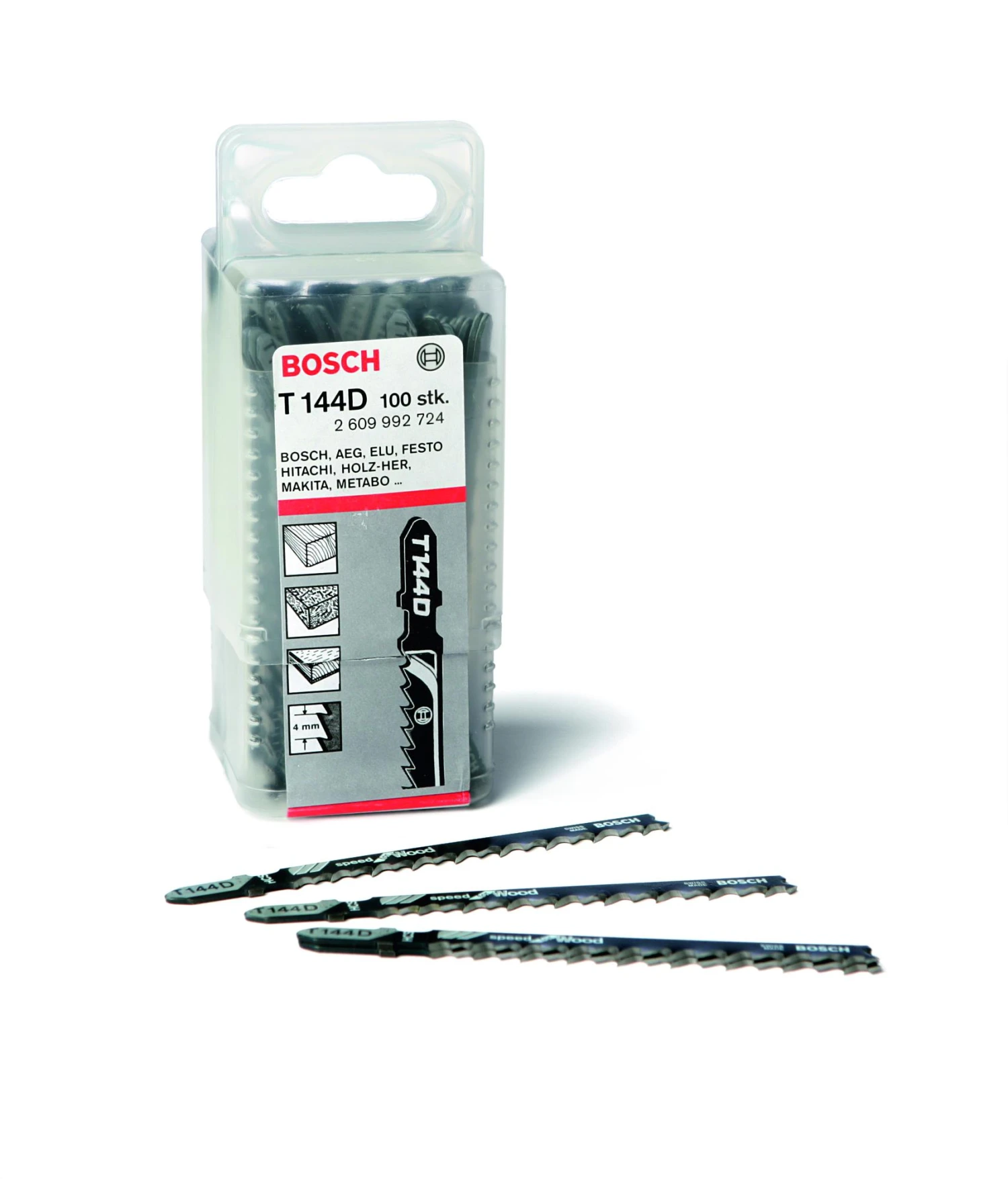 Bosch Stiksavklinge T144D T/træ 100 Stk 1 Bosch Stiksavklinge T144D T/træ 100 Stk