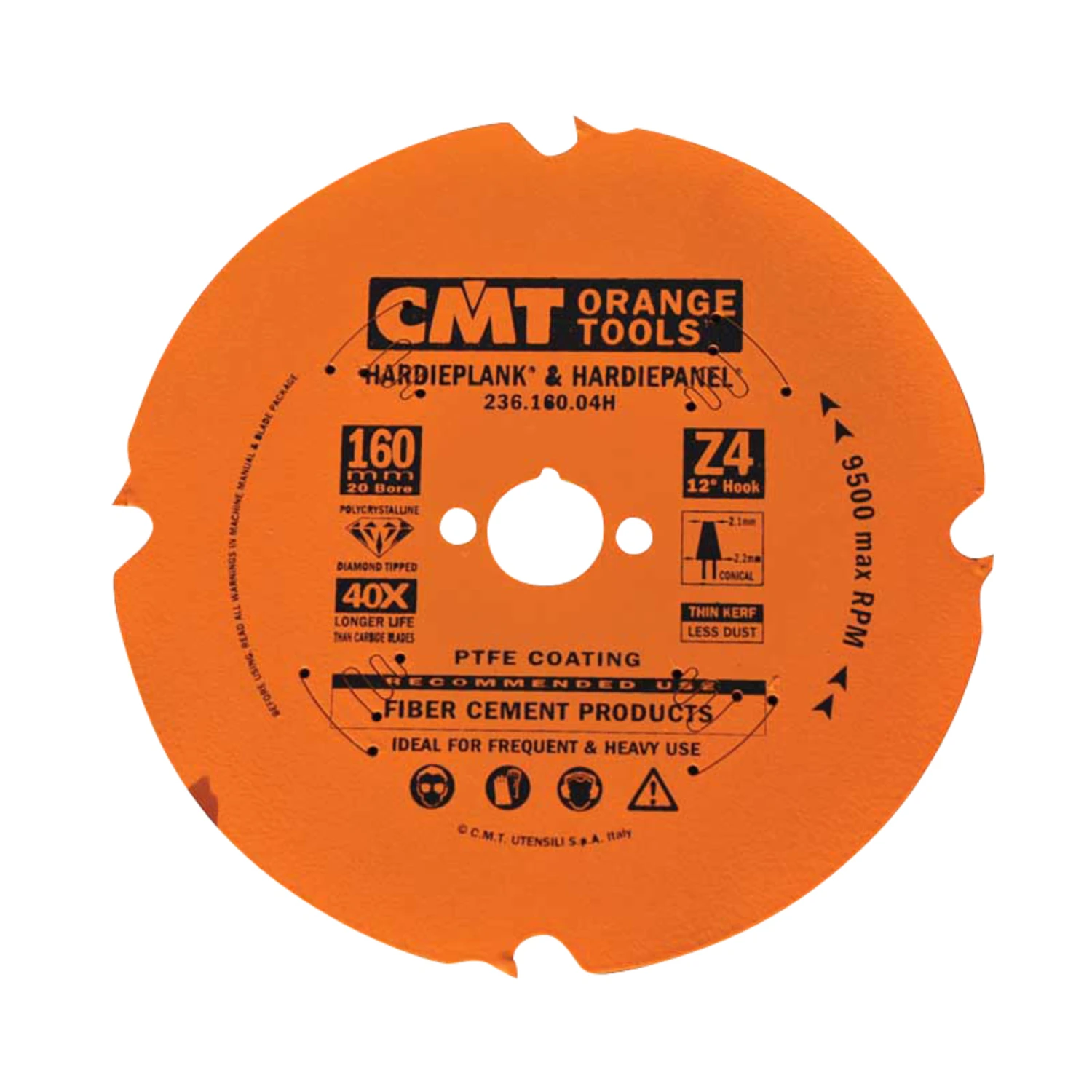 CMT Rundsavklinge M/diamant Ø160mm T/eternit Og Fibercement 1 CMT Rundsavklinge M/diamant Ø160mm T/eternit Og Fibercement