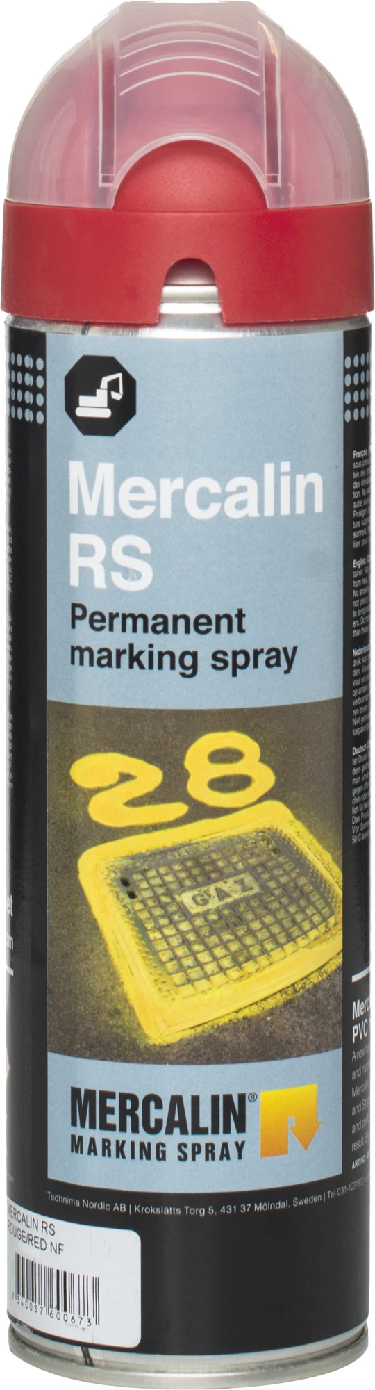 Mercalin Markeringsspray Mercalin Rød 500ml 1 Mercalin Markeringsspray Mercalin Rød 500ml
