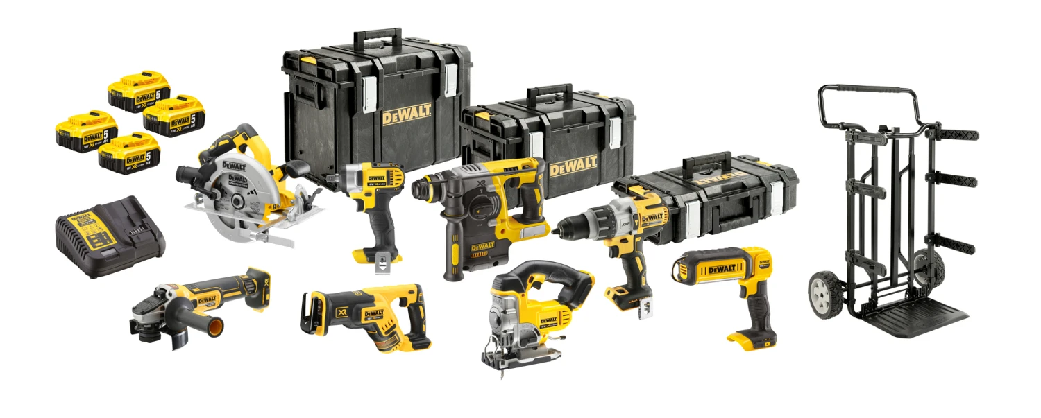 DeWALT Maskinsæt 18V 8-pak XR DCK854P4T 4x5,0 Ah
