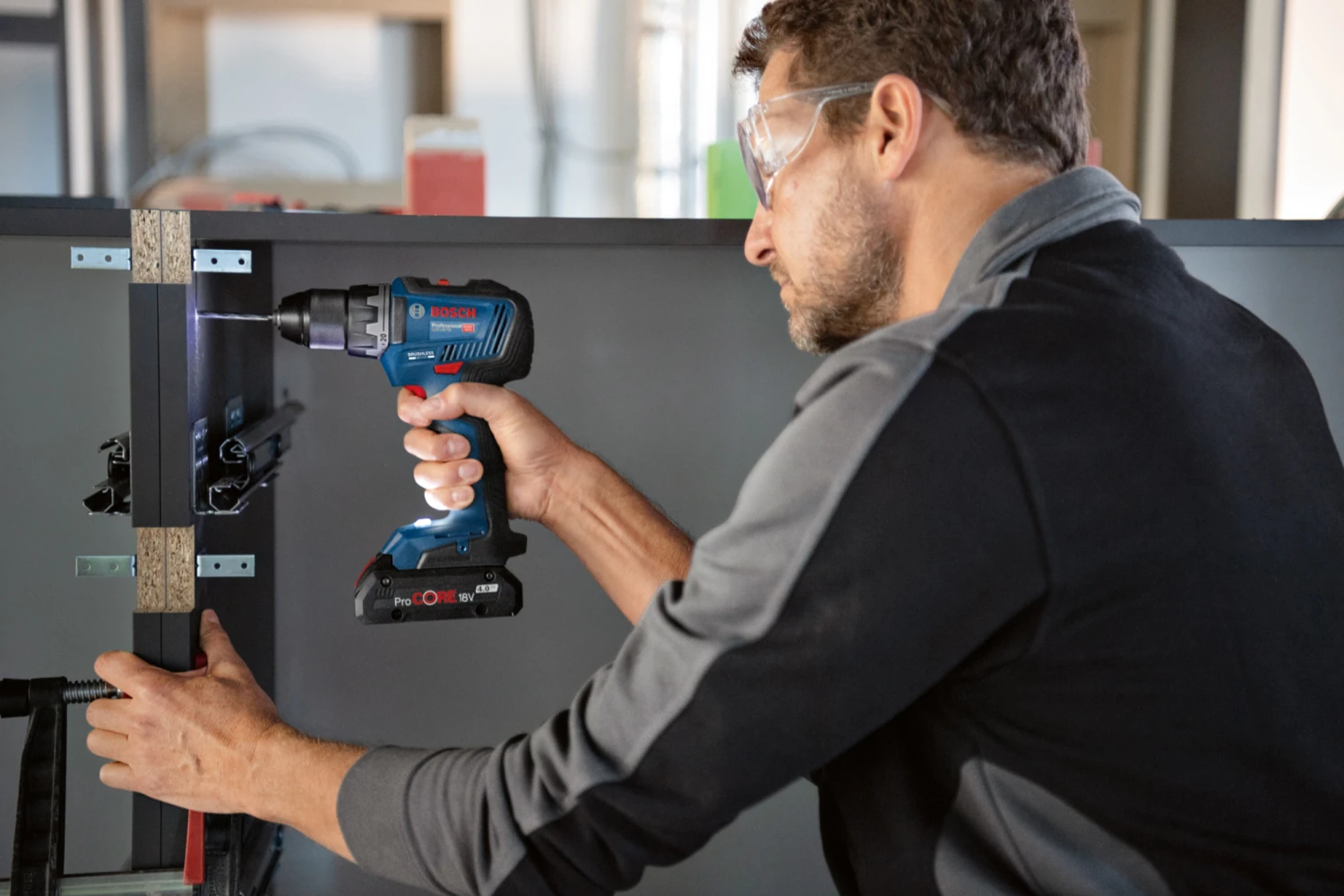 Bosch Bore/Skruemaskine GSR 18V-55 2X5Ah I L-CASE - Billede 2