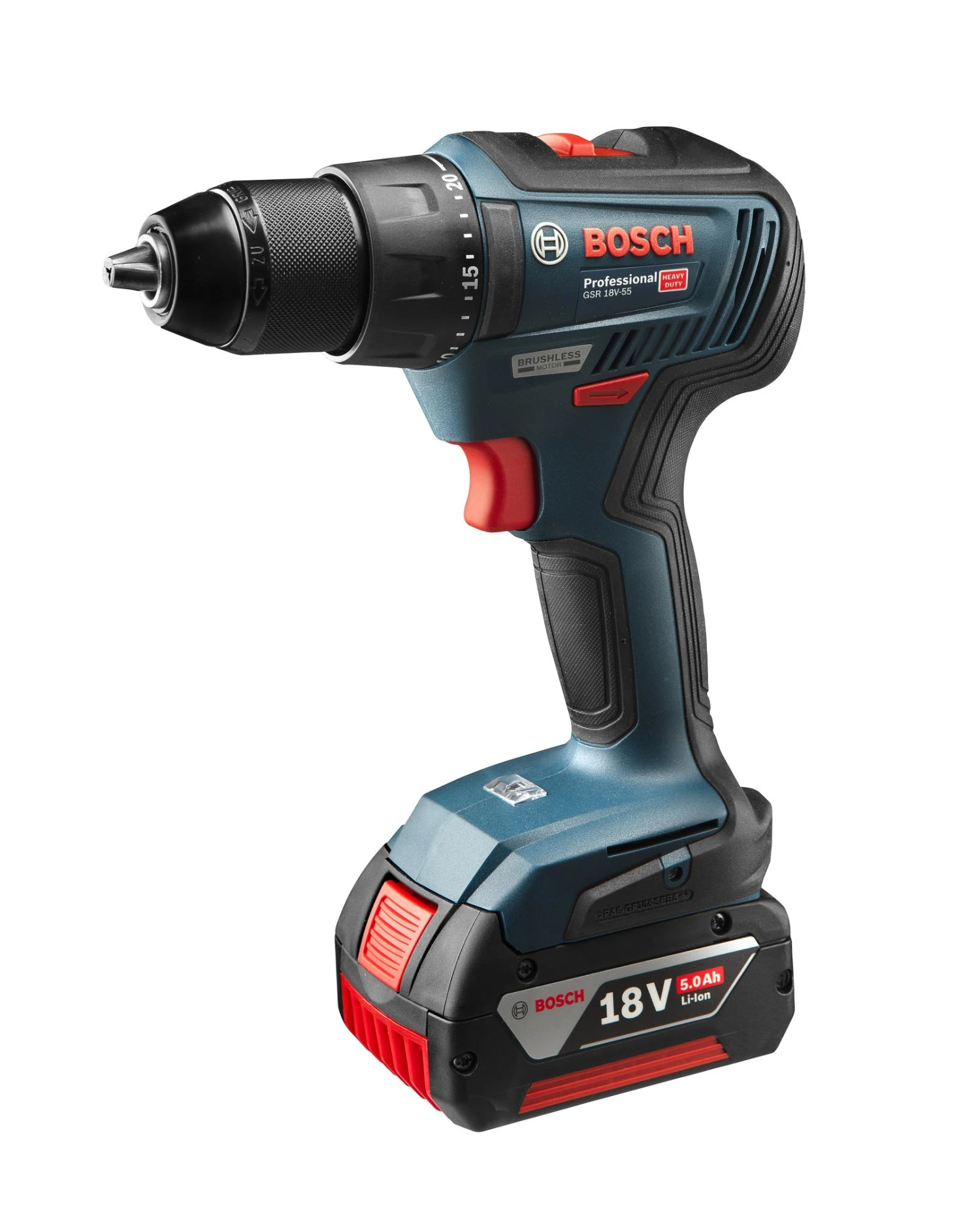 Bosch Bore/Skruemaskine GSR 18V-55 2X5Ah I L-CASE - Billede 3