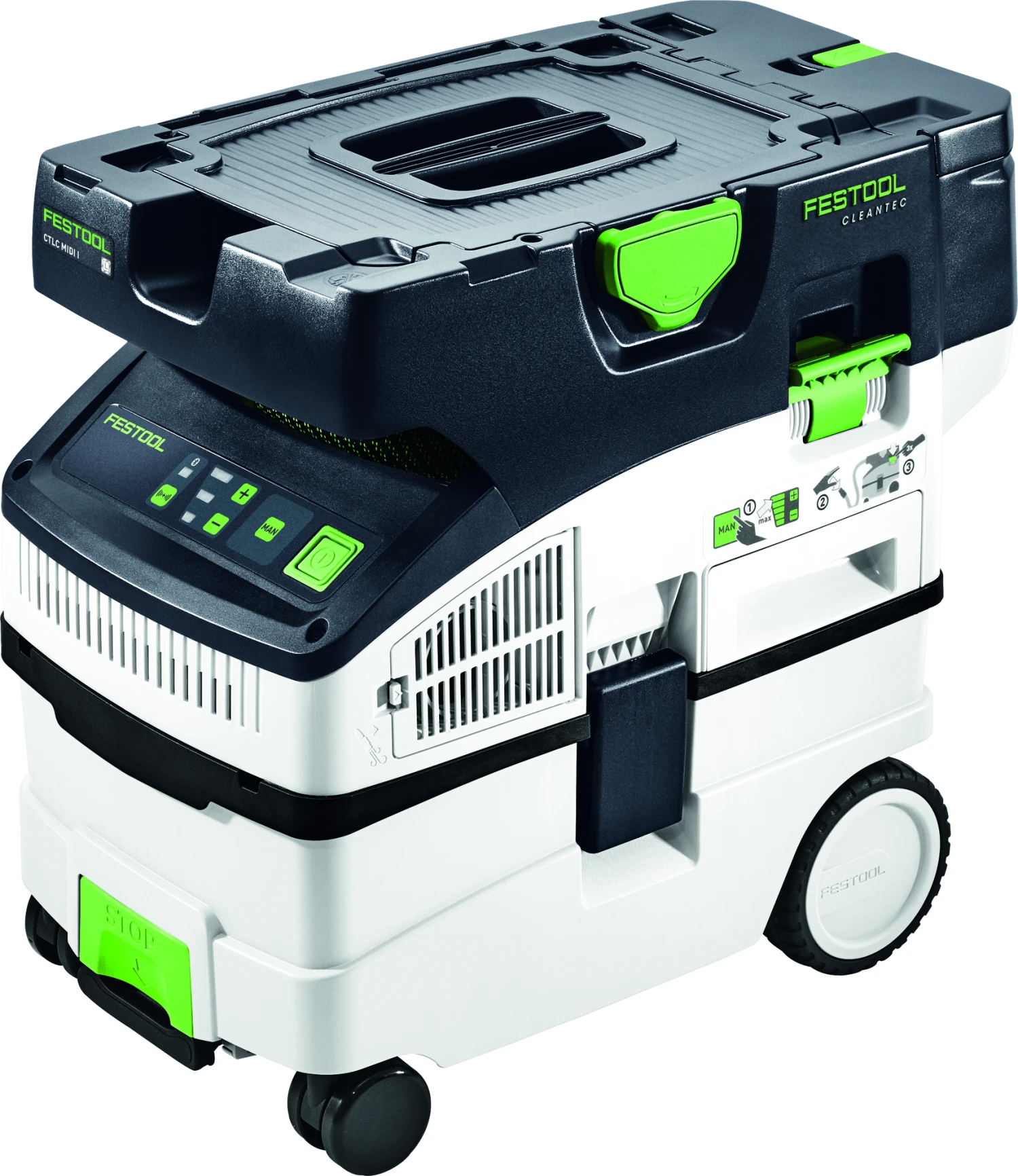 Festool Støvsuger 18 V CTLC MIDI I-Basic CLEANTEC, Solo 1 Festool Støvsuger 18 V CTLC MIDI I-Basic CLEANTEC, Solo