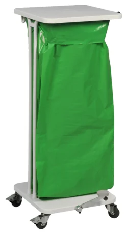 Sækko-Boy Affaldsstativ Hvid M/pedal + Soft Close Låg 120 L