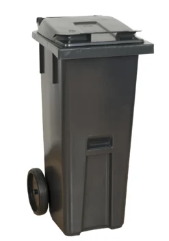 Affaldsbeholder M/låg Antracitgrå, 140 L