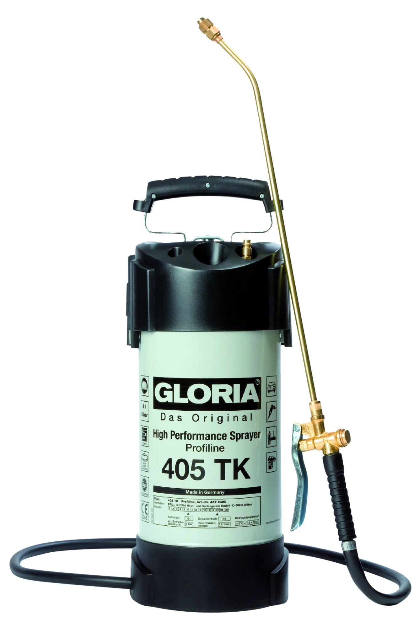 Gloria Tryksprøjte Metal 405TK 5 L 1 Gloria Tryksprøjte Metal 405TK 5 L