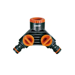 Claber Hanekobling Y-stykke Indv. Gevind/2x½" Afgang M/lukkefunkt